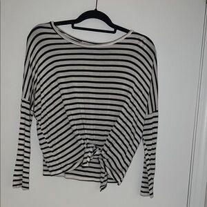 Striped Black and White Women's Top